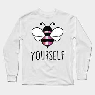 Cute Bee YourSelf Lesbian Bee Gay Pride LGBT Rainbow Gift Long Sleeve T-Shirt